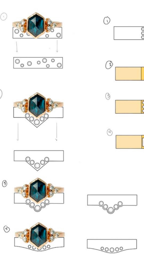 Custom engagement ring design process with Liza Michelle Jewelry