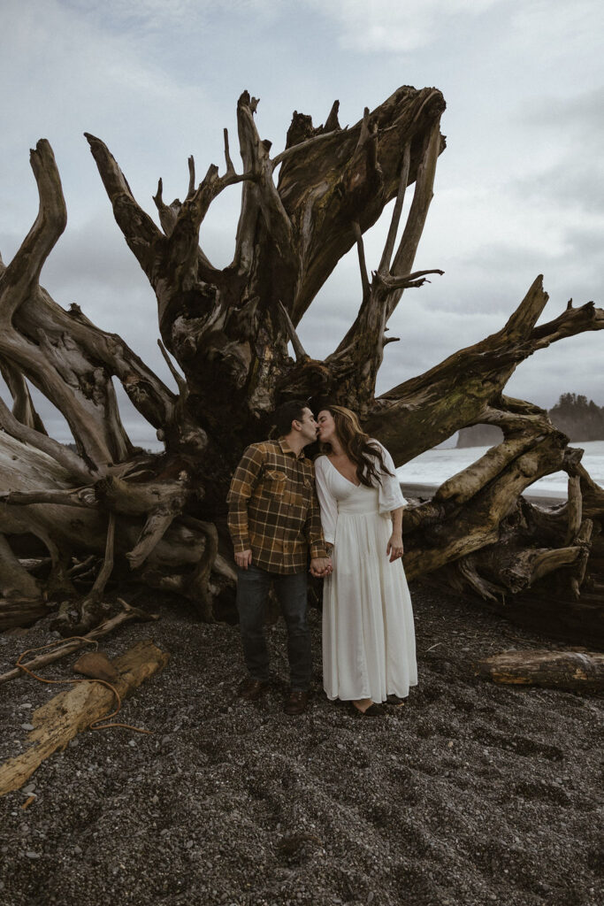 Rialto Beach engagement photos in Olympic National Park