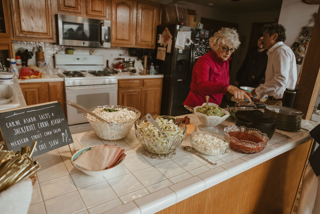 Unique catering options for a casual wedding day
