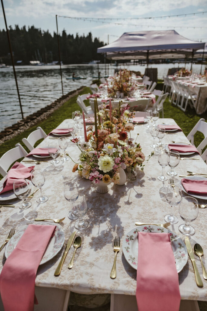Backyard wedding tablescape inspiration