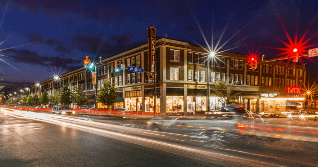 Gordon Square at night